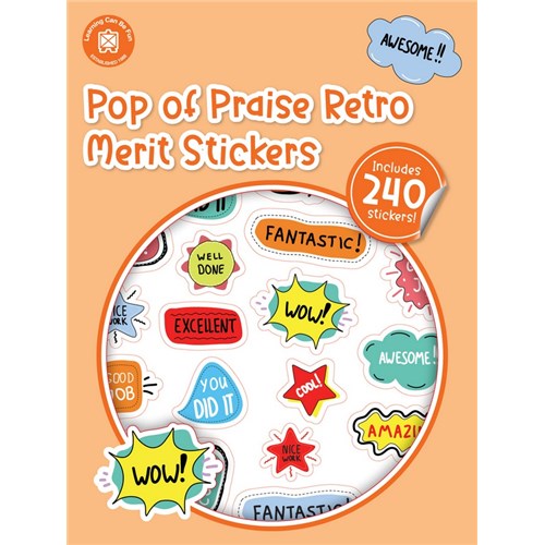 Pop of Praise Retro Merit Sticker Book